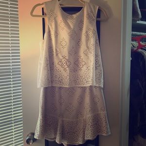 Short lace cut out dress